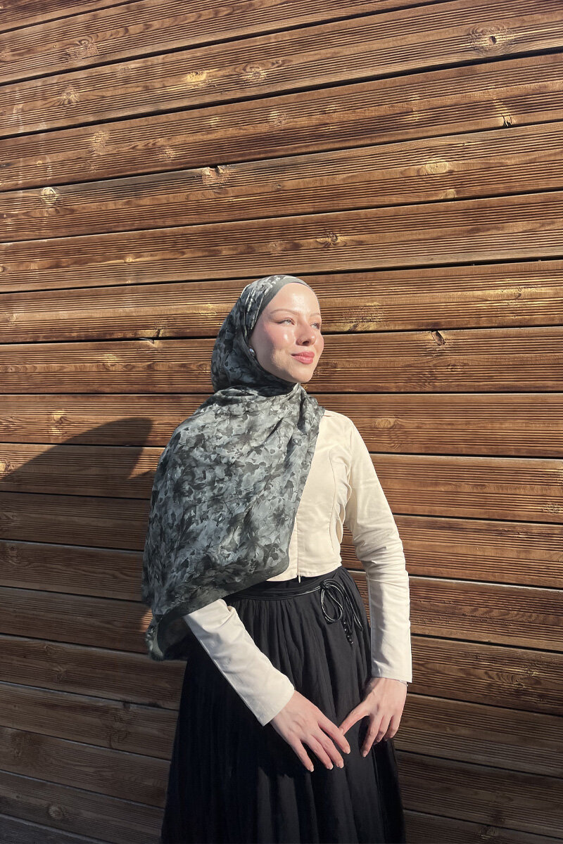 Olivia Kraş Şal - Yeşil - 4