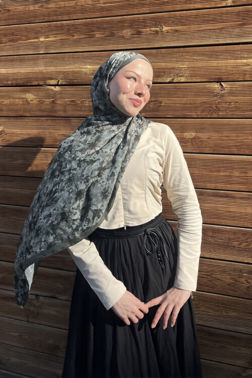 Olivia Kraş Şal - Yeşil - Camellia Scarfs