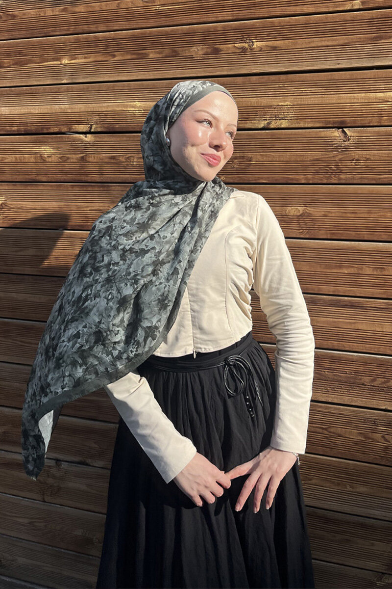 Olivia Kraş Şal - Yeşil - 1