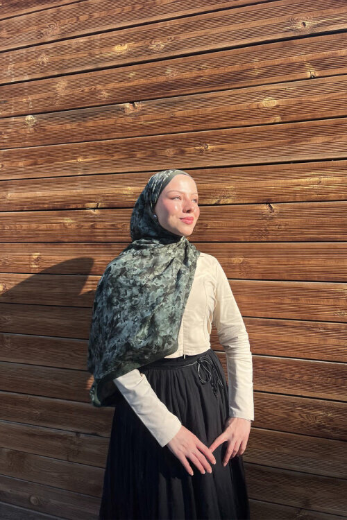 Olivia Kraş Şal - Yeşil - Camellia Scarfs