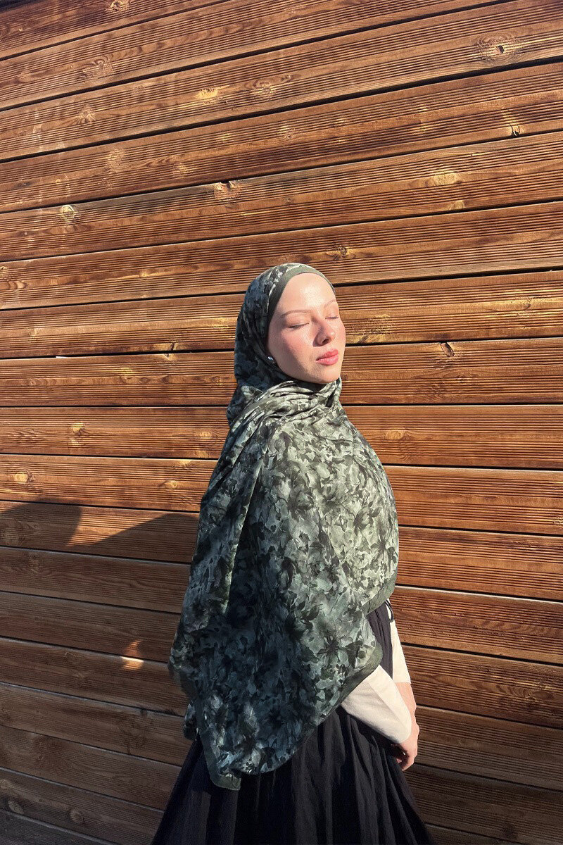 Olivia Kraş Şal - Yeşil - 3