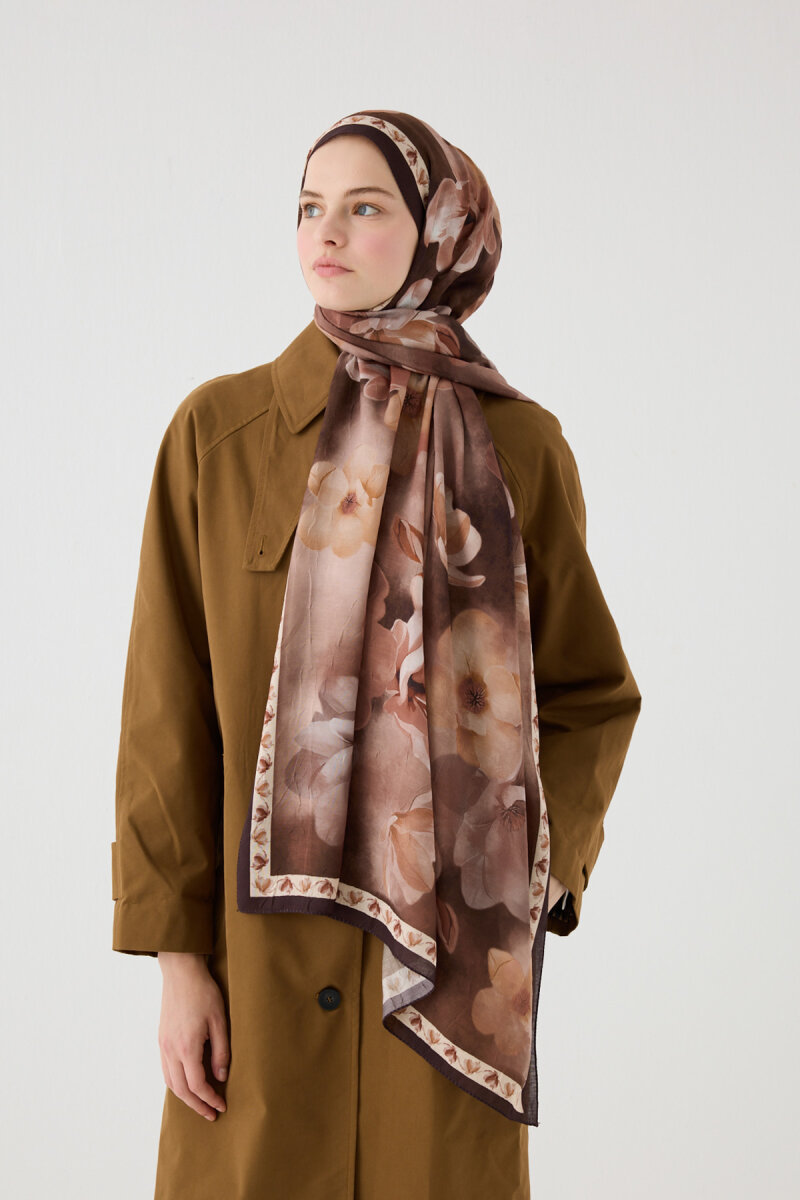 Opera Kraş Şal - Acı Kahve - 1