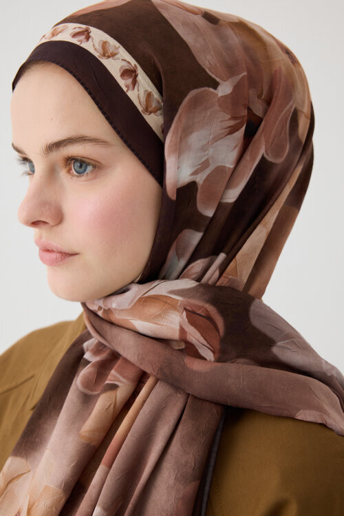 Opera Kraş Şal - Acı Kahve - Camellia Scarfs (1)