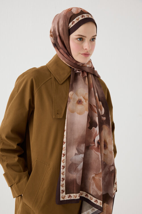 Opera Kraş Şal - Acı Kahve - Camellia Scarfs (1)