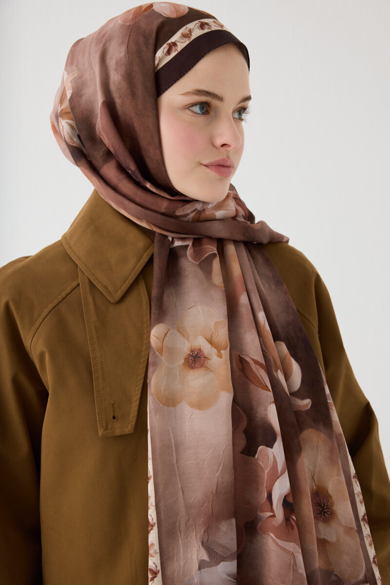 Opera Kraş Şal - Acı Kahve - 3