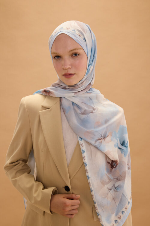 Opera Kraş Şal - Bebe Mavisi 