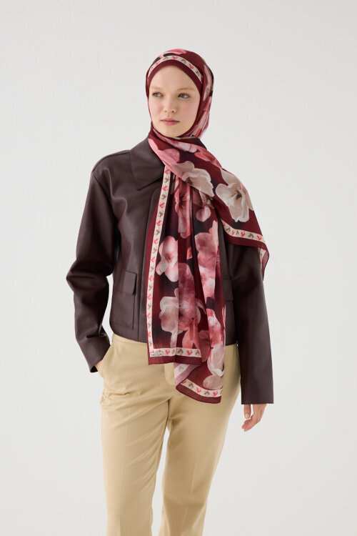 Opera Kraş Şal - Bordo 