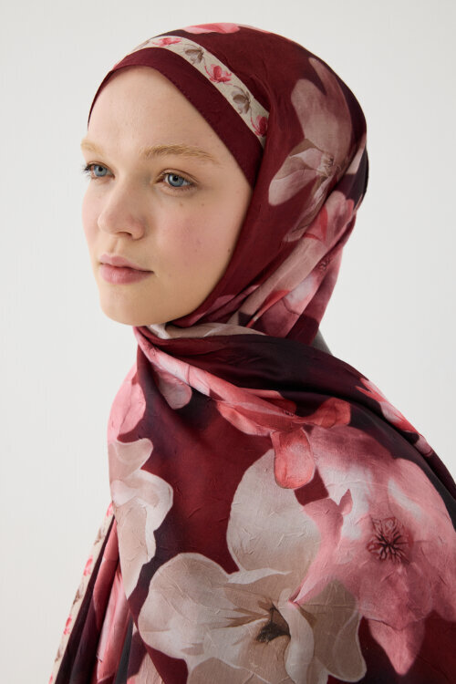 Opera Kraş Şal - Bordo - Camellia Scarfs (1)