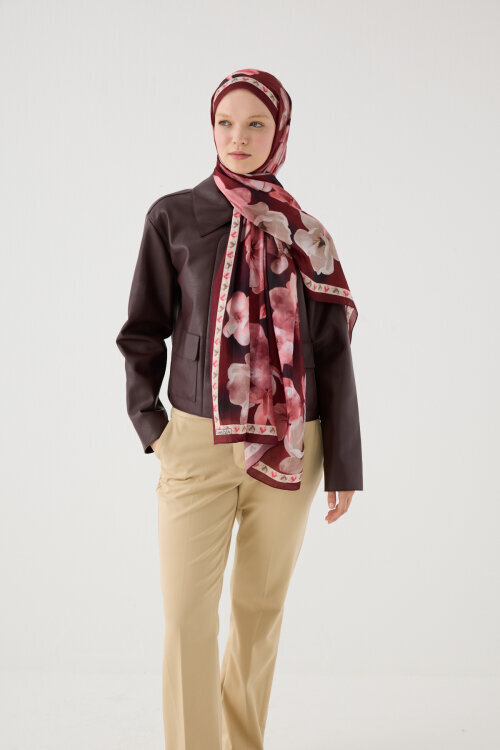 Opera Kraş Şal - Bordo - Camellia Scarfs