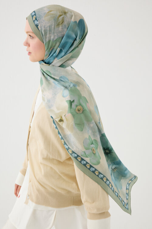 Opera Kraş Şal - Mint - Camellia Scarfs (1)