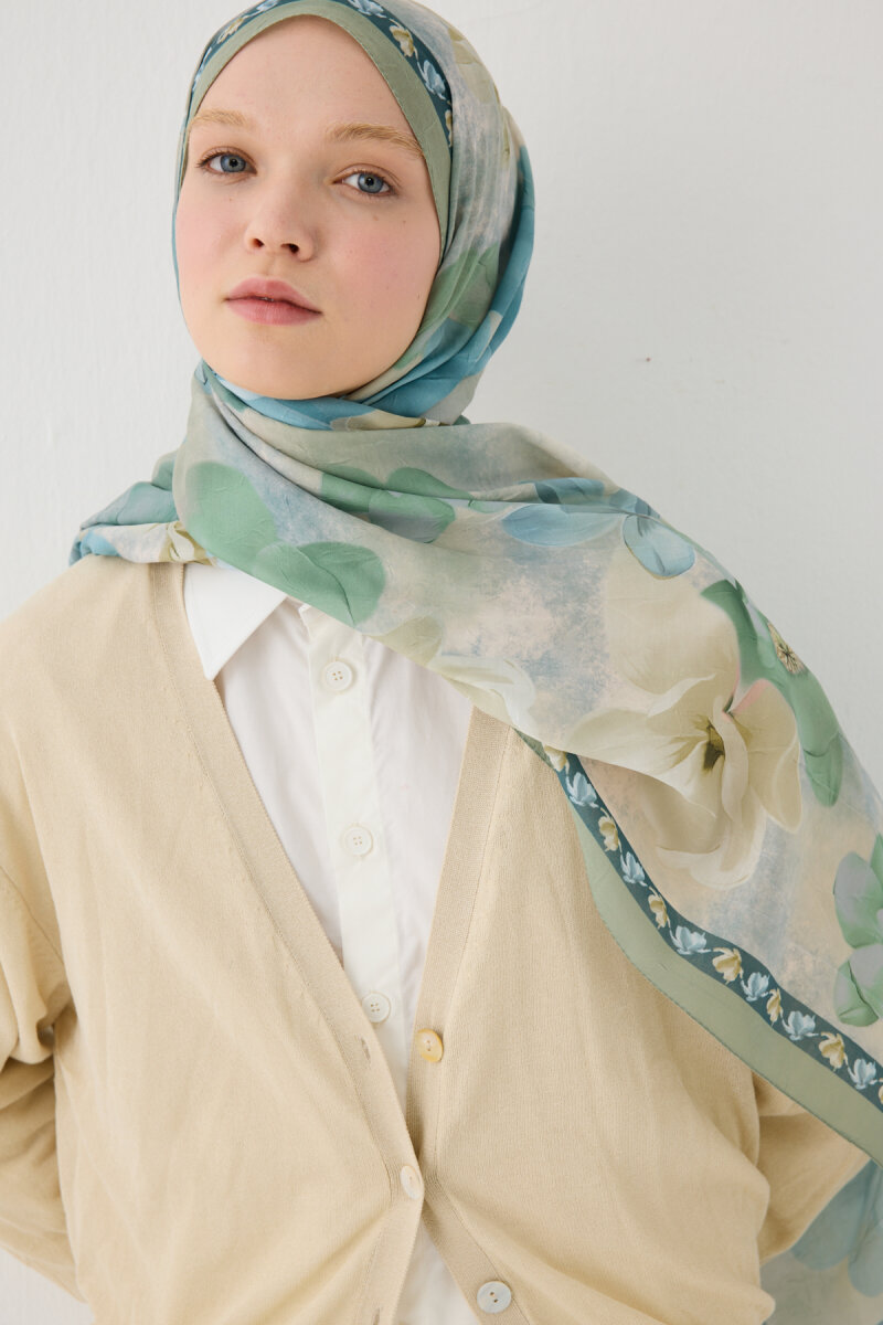 Opera Kraş Şal - Mint - 3