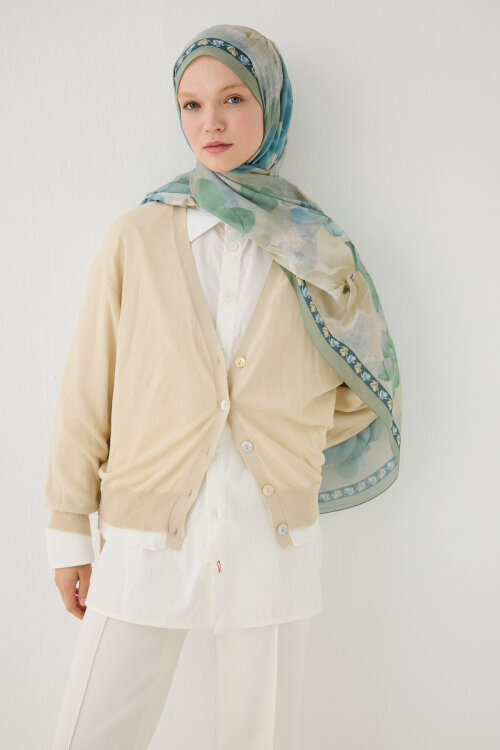 Opera Kraş Şal - Mint - Camellia Scarfs
