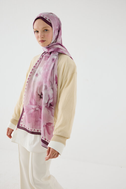 Opera Kraş Şal - Mürdüm - Camellia Scarfs (1)