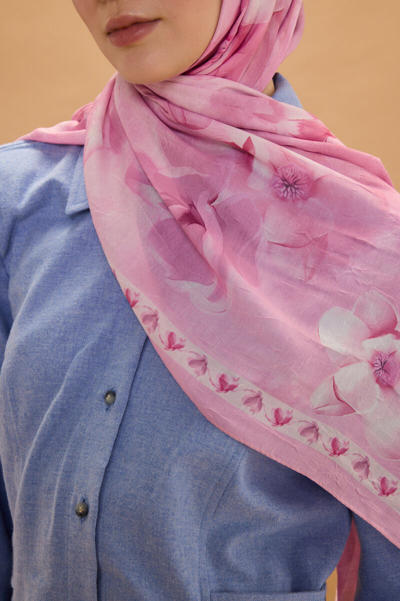 Opera Kraş Şal - Pembe - 4