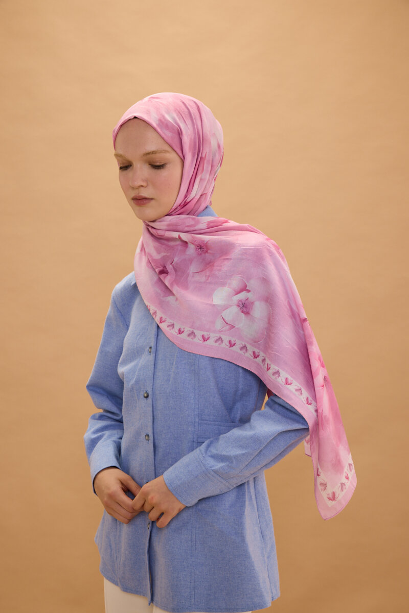 Opera Kraş Şal - Pembe - 3