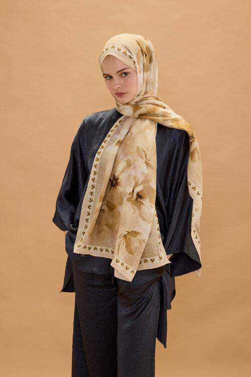 Opera Kraş Şal - Sarı 