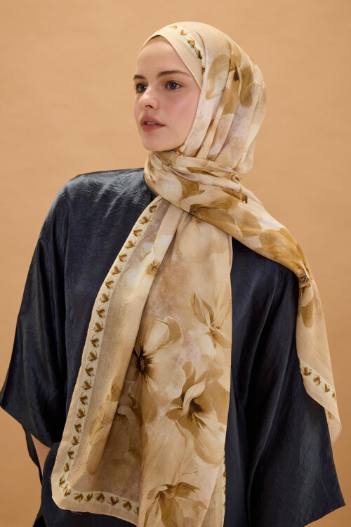 Opera Kraş Şal - Sarı - Camellia Scarfs (1)
