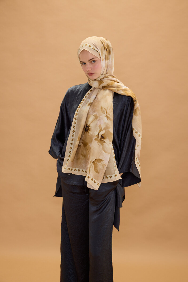 Opera Kraş Şal - Sarı - 1