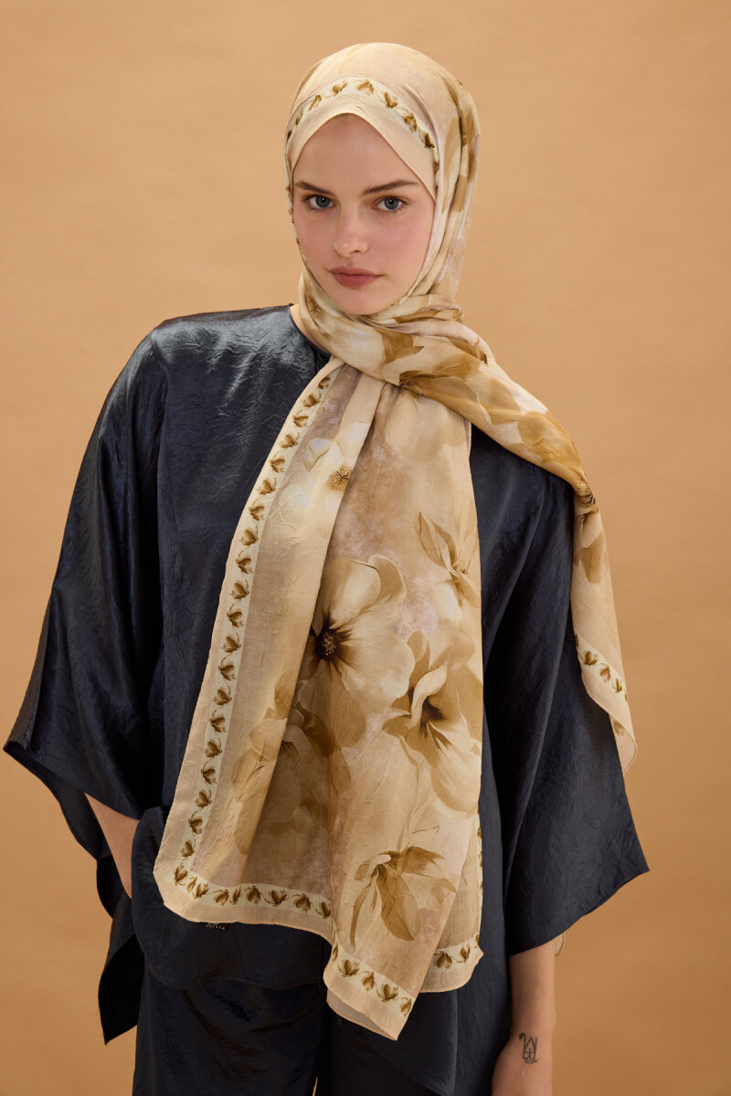 Opera Kraş Şal - Sarı - 3