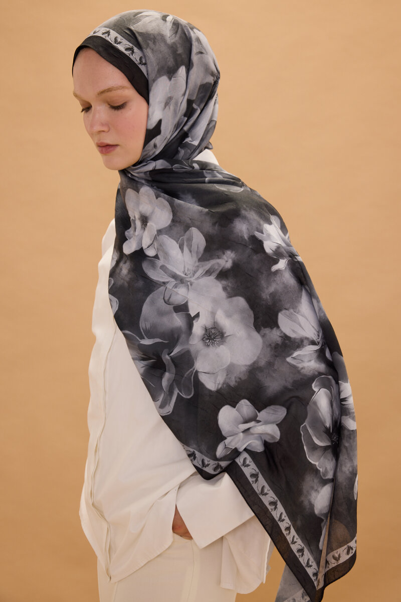 Opera Kraş Şal - Siyah - 4