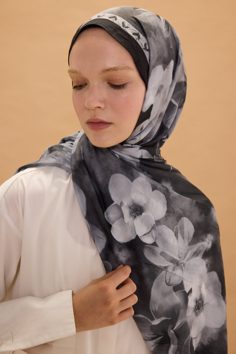 Opera Kraş Şal - Siyah - 3