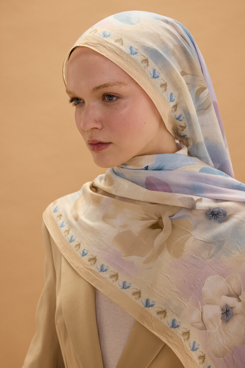 Opera Kraş Şal - Tereyağ Sarısı - 3