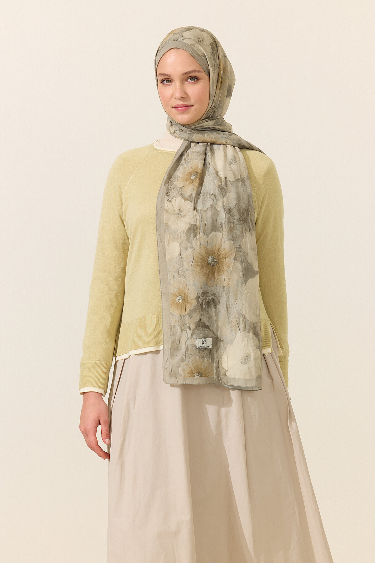 Orkide Kraş Şal - Çağla - Camellia Scarfs