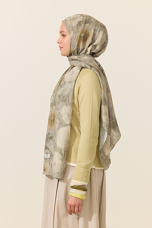 Orkide Kraş Şal - Çağla - Camellia Scarfs (1)