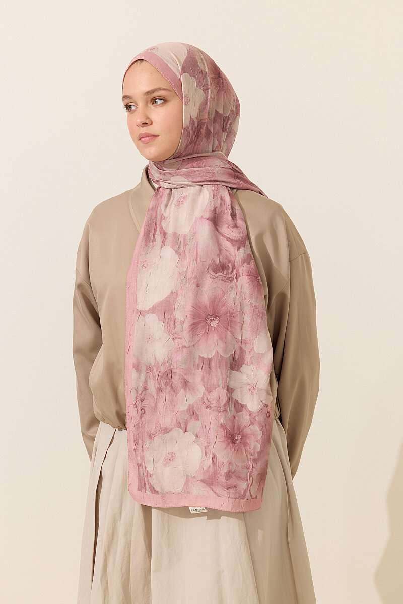 Orkide Kraş Şal - Pembe - 3