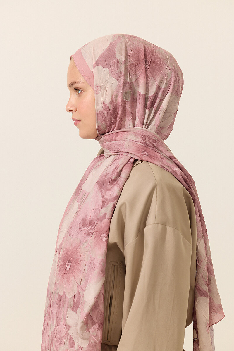 Orkide Kraş Şal - Pembe - 4
