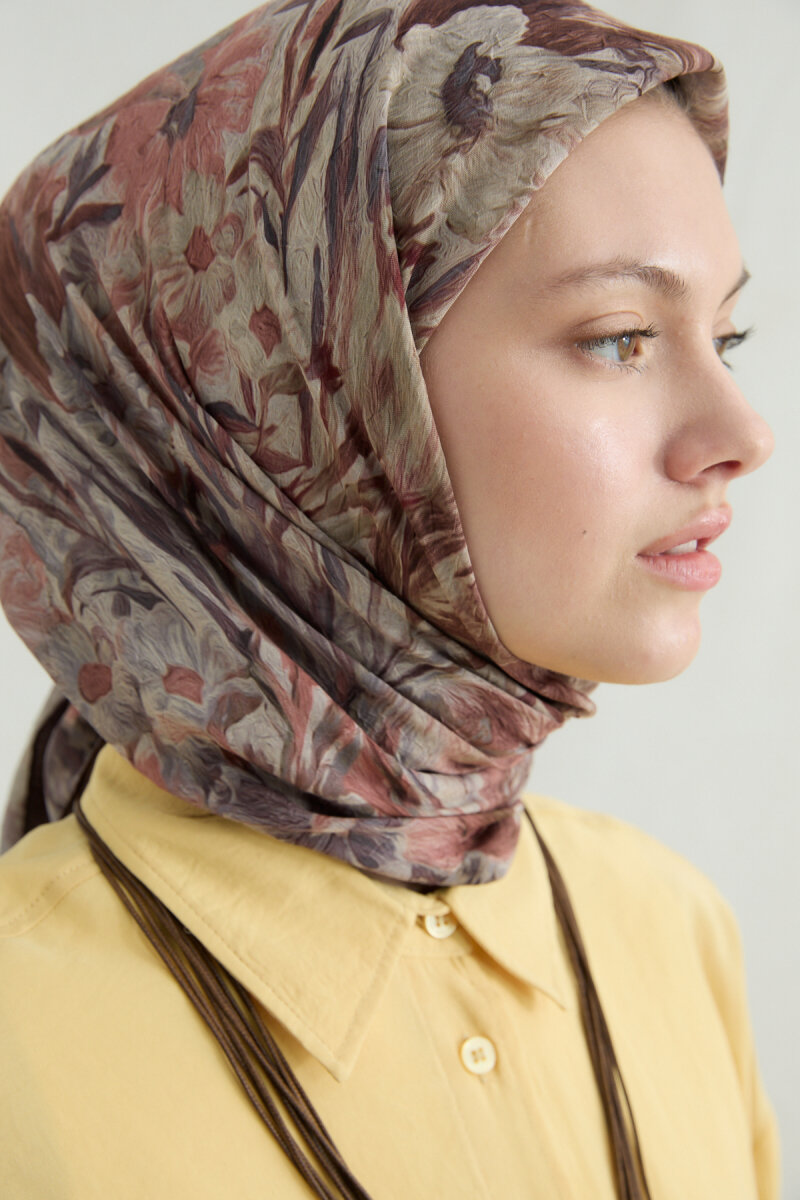 Paradise Kraş Eşarp - Kahve - 4