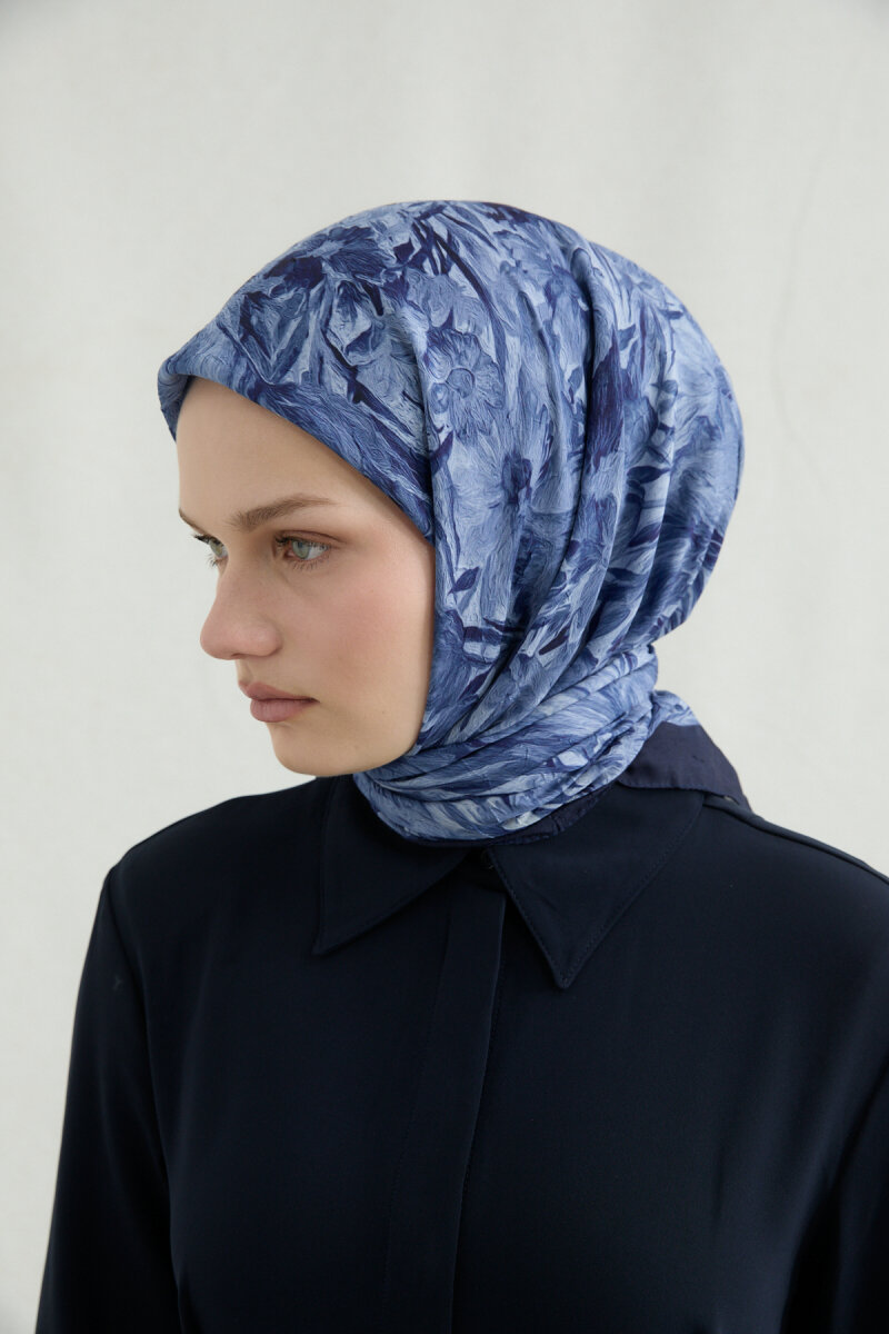 Paradise Kraş Eşarp - Lacivert - 4