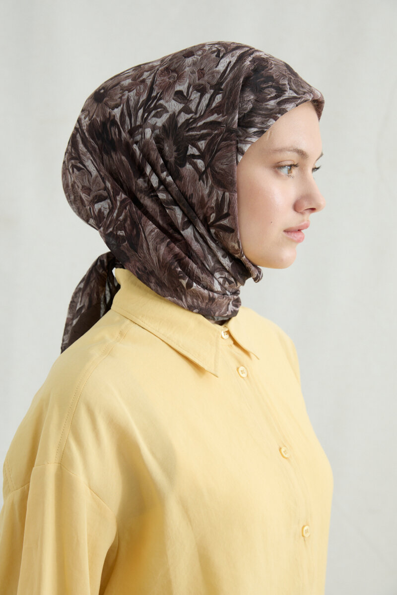 Paradise Kraş Eşarp - Mocha - 4