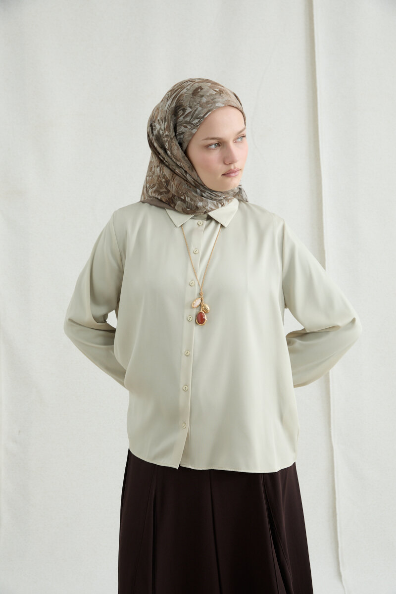 Paradise Kraş Eşarp - Vizon - 2