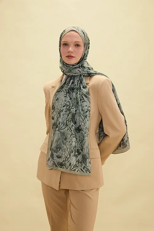 Paradise Kraş Şal - Çağla - Camellia Scarfs (1)