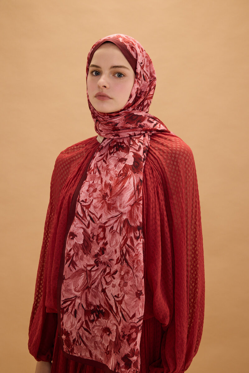 Paradise Kraş Şal - Cherry - 1