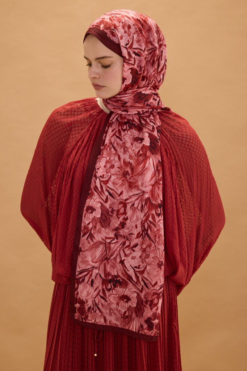 Paradise Kraş Şal - Cherry - 3