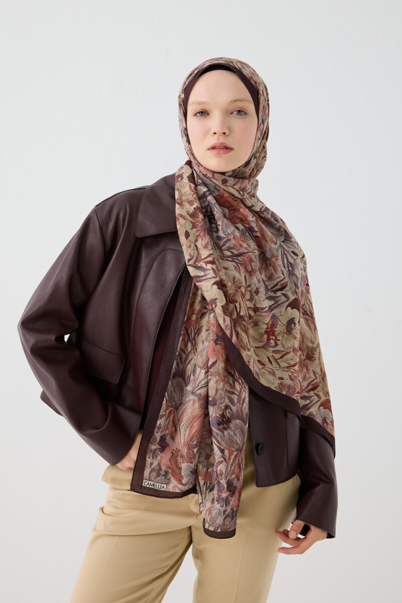 Paradise Kraş Şal - Kahve - 1