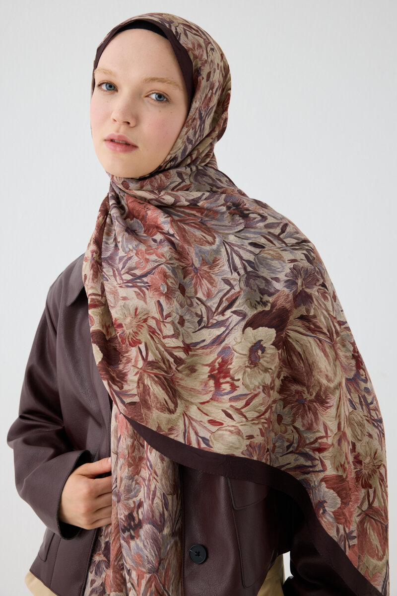 Paradise Kraş Şal - Kahve - 4