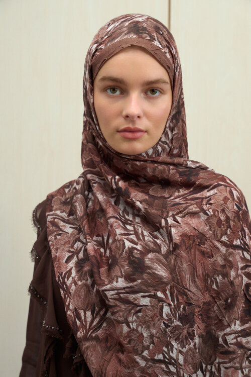 Paradise Kraş Şal - Mocha - Camellia Scarfs