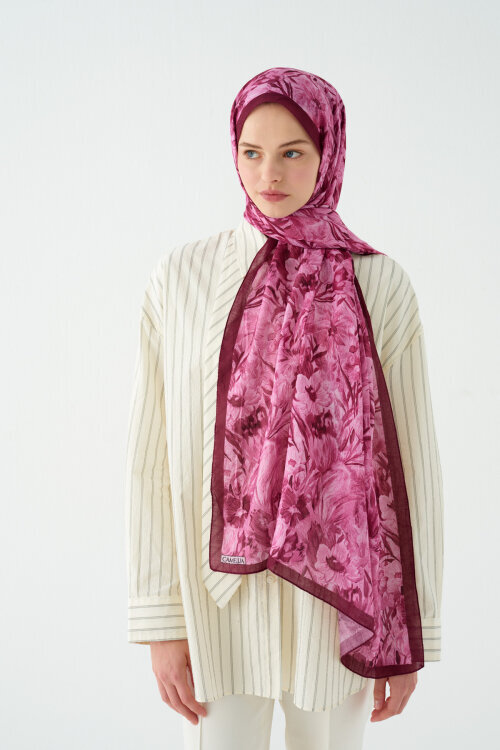 Paradise Kraş Şal - Mürdüm - Camellia Scarfs