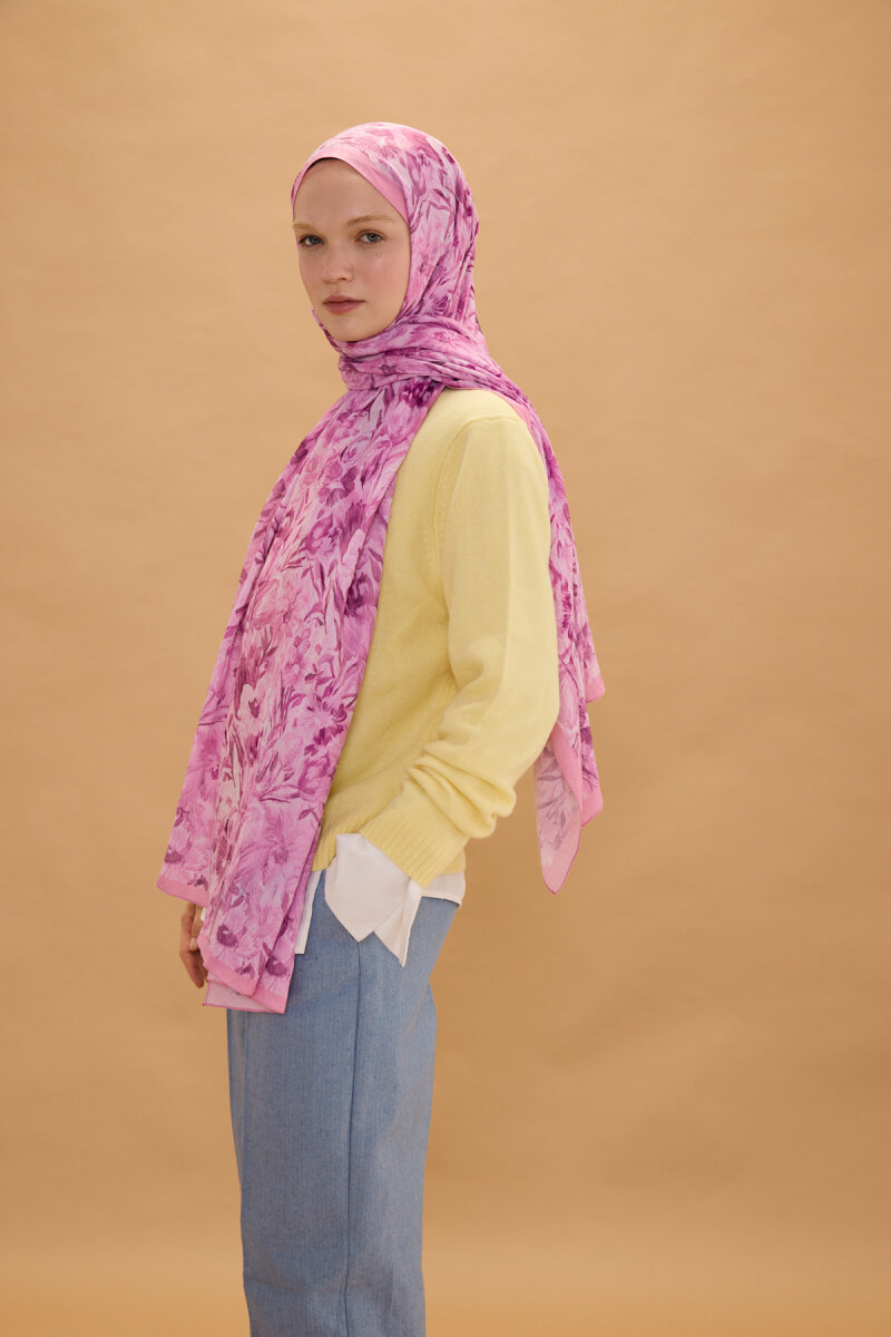 Paradise Kraş Şal - Pembe - 4