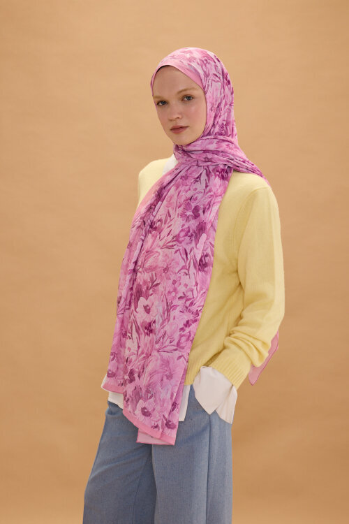 Paradise Kraş Şal - Pembe - Camellia Scarfs