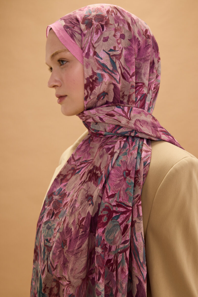 Paradise Kraş Şal - Pembe Yeşil - 2