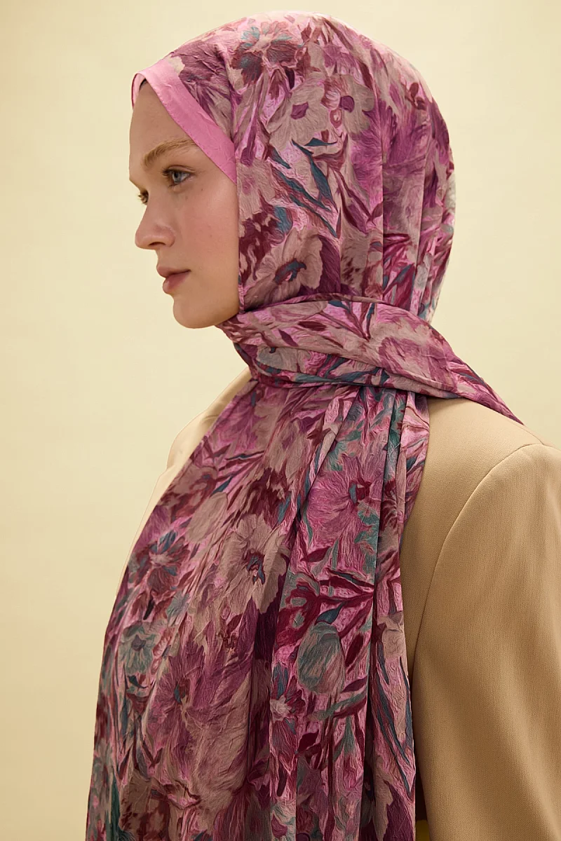 Paradise Kraş Şal - Pembe Yeşil - 4