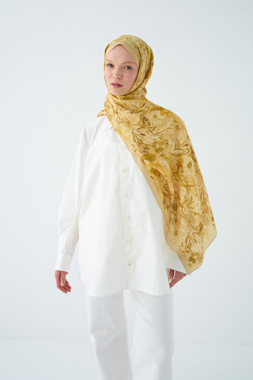 Paradise Kraş Şal - Tereyağ Sarısı 