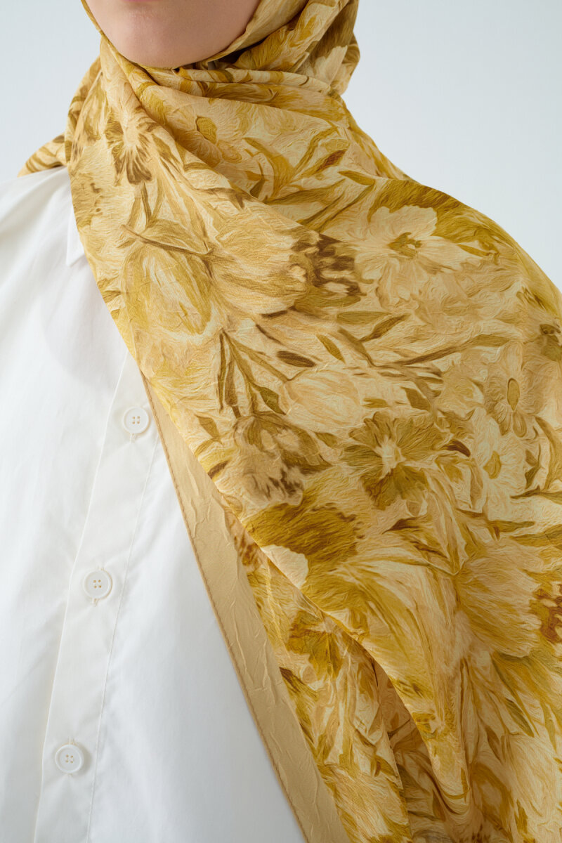 Paradise Kraş Şal - Tereyağ Sarısı - 4