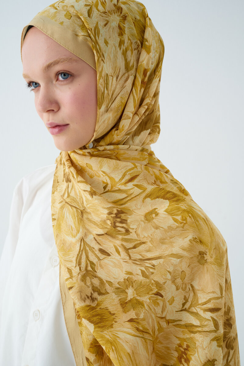 Paradise Kraş Şal - Tereyağ Sarısı - 3