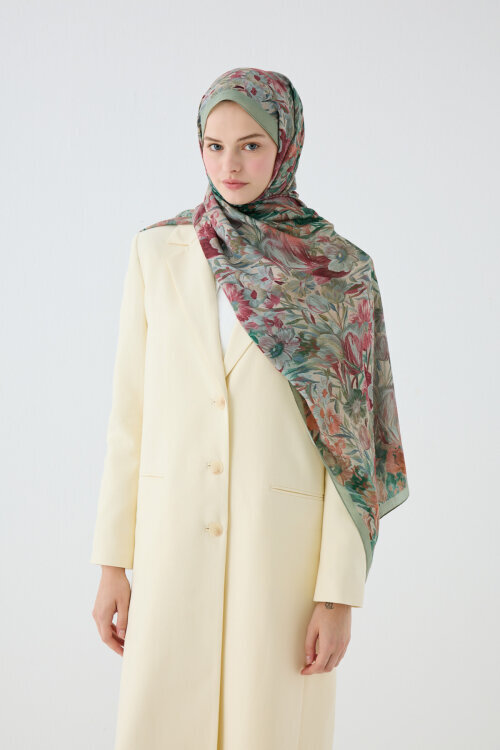 Paradise Kraş Şal - Yeşil - Camellia Scarfs