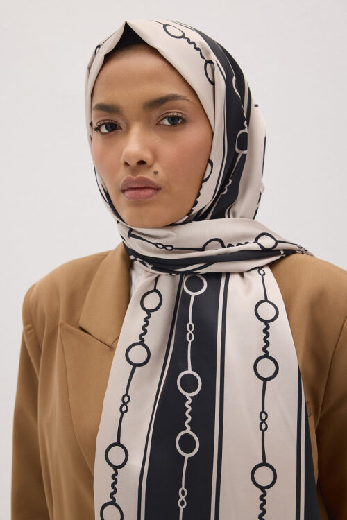 Perle Hue Desen - Bej - Camellia Scarfs